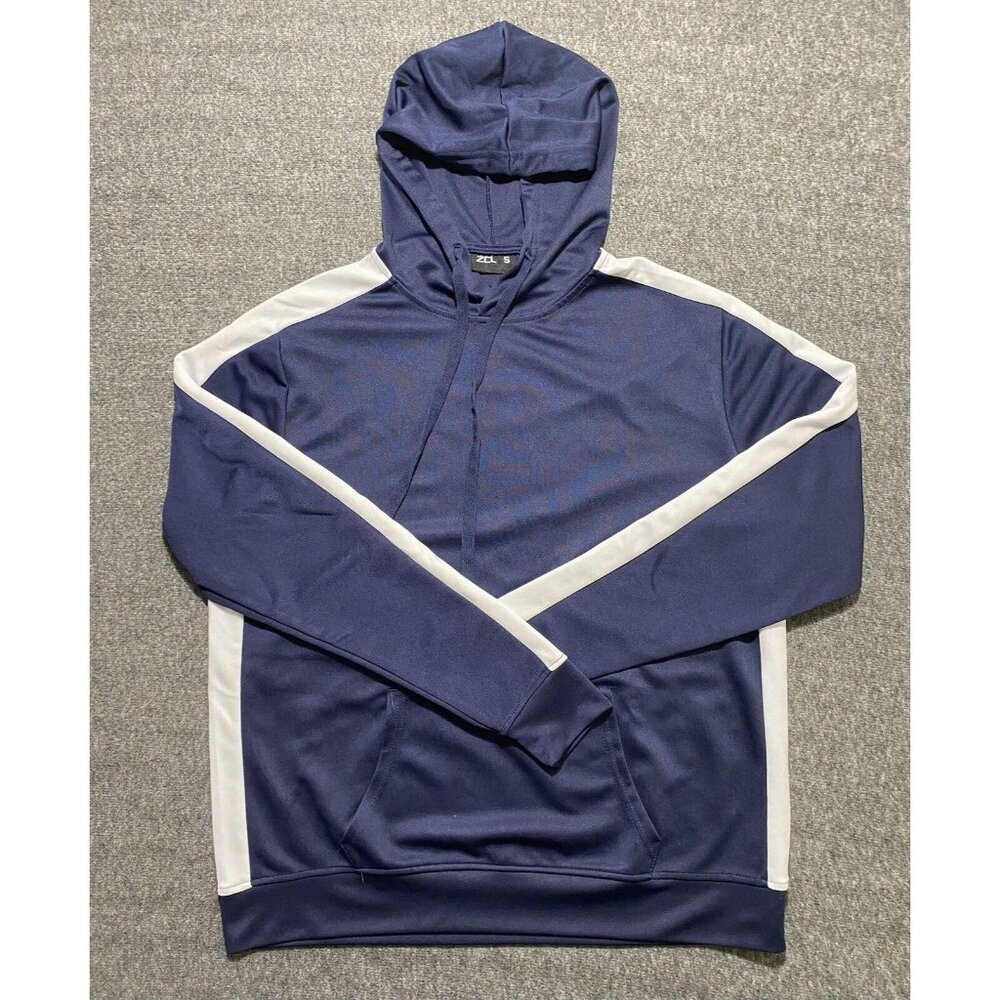 ZCL Sweatshirt womens Navy Blue Pullover Lightweight Hoodie Size S